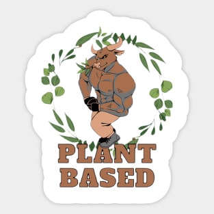 Plant Based Jacked Bull Sticker